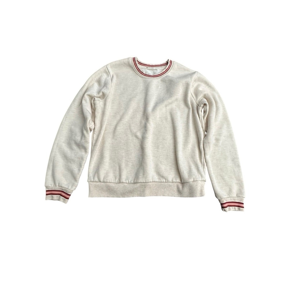 Marine Layer Sweatshirt Women's Size XS Oatmeal Crewneck Ringer Anytime #K6-5
